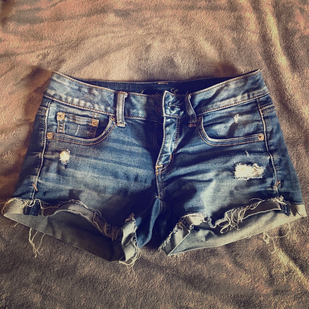 American Eagle Super Stretch Blue Jean Shorts